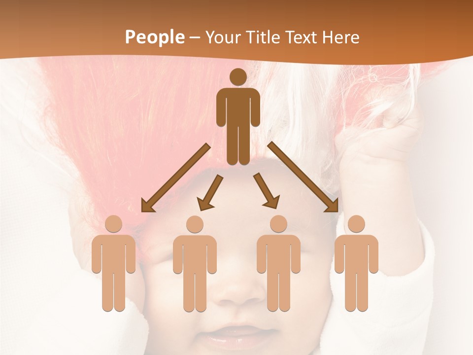 A Baby With A Red Hair On It's Head PowerPoint Template