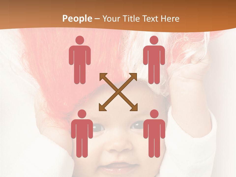 A Baby With A Red Hair On It's Head PowerPoint Template