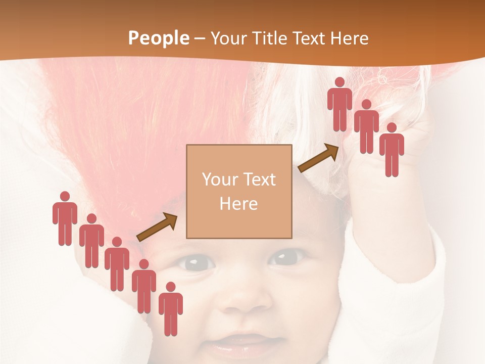 A Baby With A Red Hair On It's Head PowerPoint Template