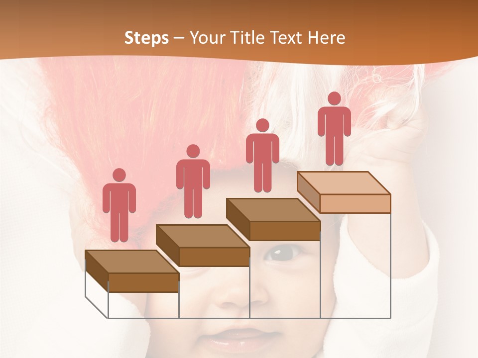 A Baby With A Red Hair On It's Head PowerPoint Template
