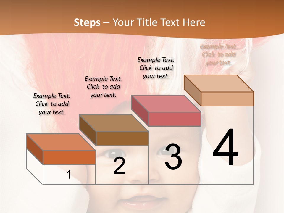 A Baby With A Red Hair On It's Head PowerPoint Template