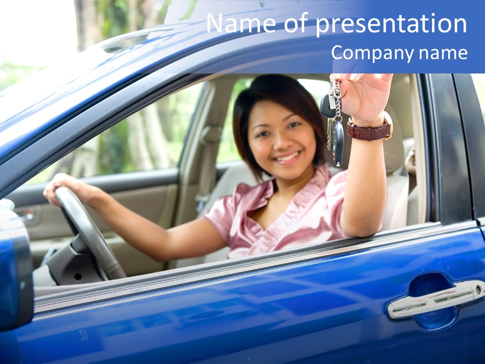 Ecstatic Independence Female PowerPoint Template