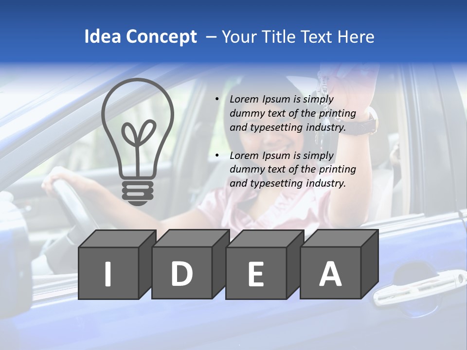 Ecstatic Independence Female PowerPoint Template