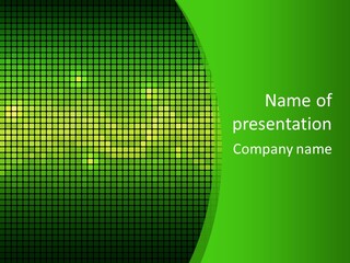 Green Spectrum Artwork PowerPoint Template