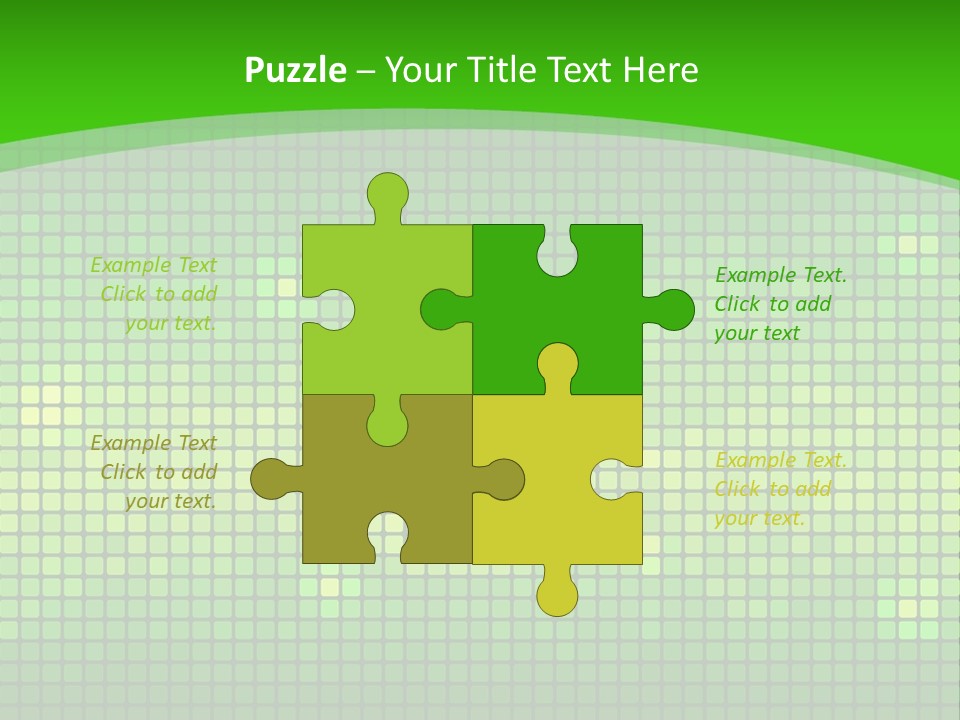 Green Spectrum Artwork PowerPoint Template