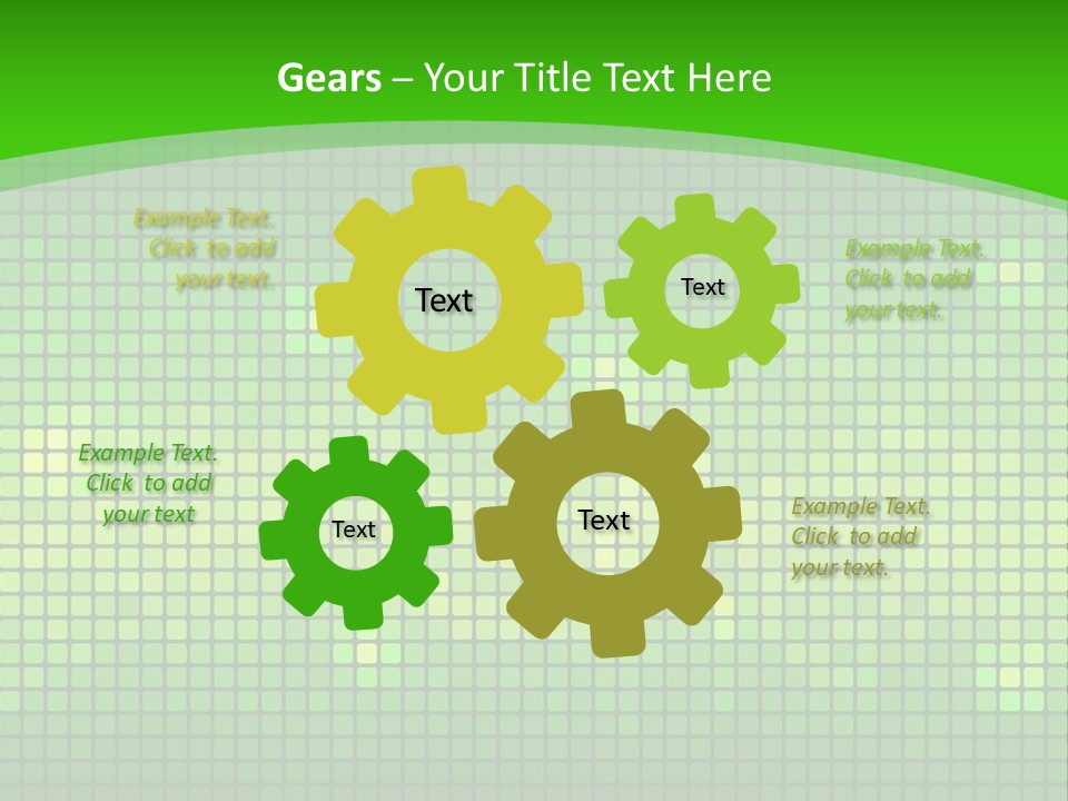 Green Spectrum Artwork PowerPoint Template