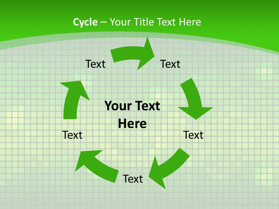 Green Spectrum Artwork PowerPoint Template