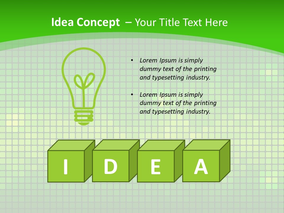 Green Spectrum Artwork PowerPoint Template