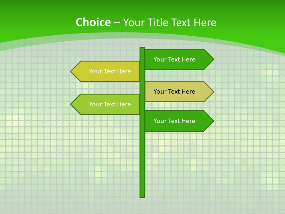 Green Spectrum Artwork PowerPoint Template