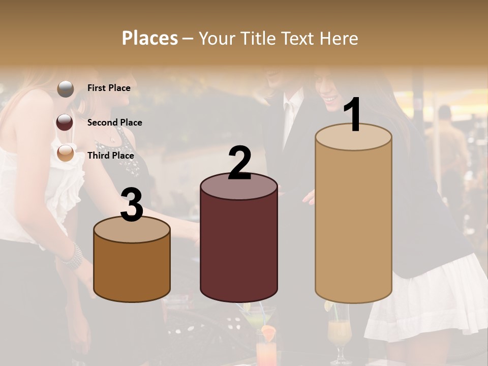 Gathering Friends Outside PowerPoint Template