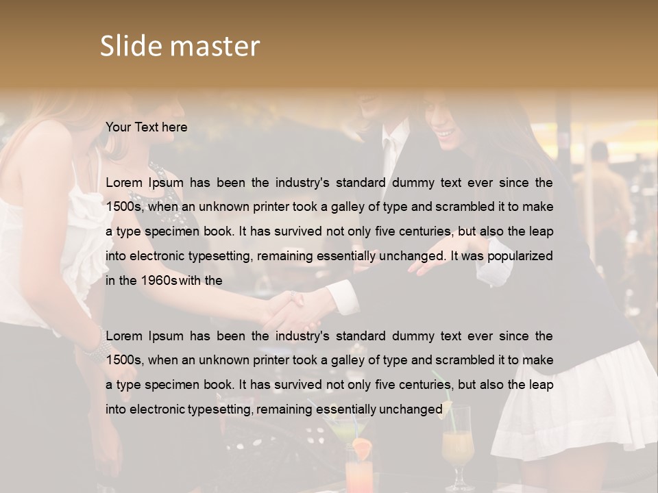 Gathering Friends Outside PowerPoint Template