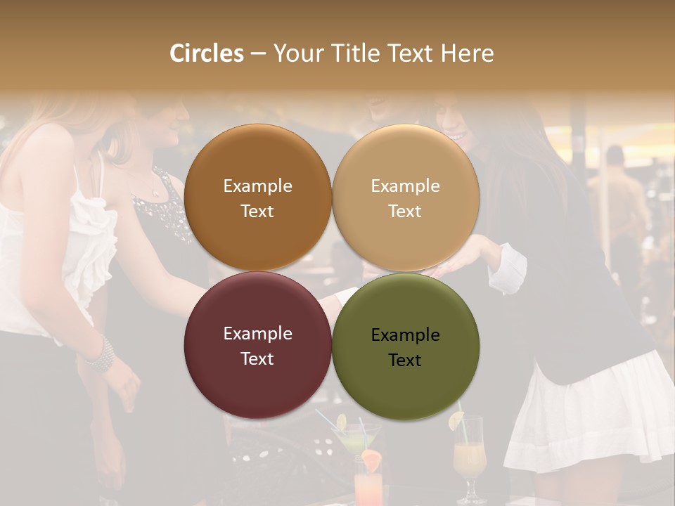Gathering Friends Outside PowerPoint Template
