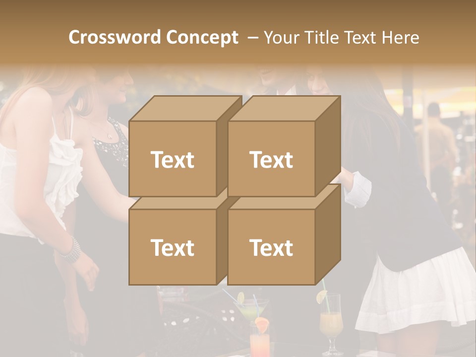 Gathering Friends Outside PowerPoint Template