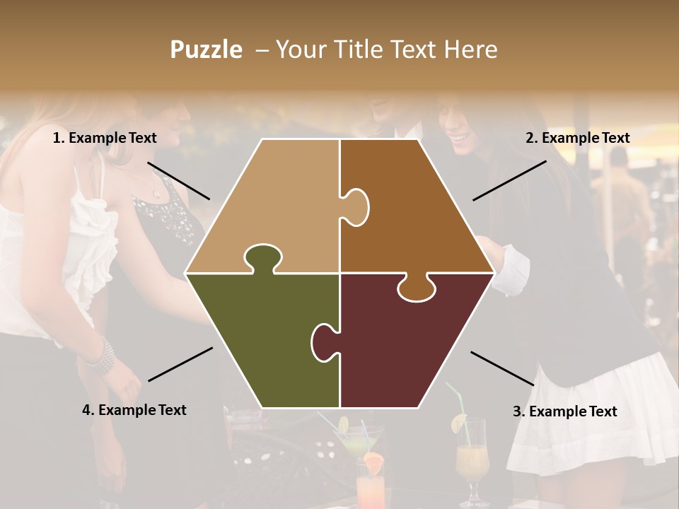 Gathering Friends Outside PowerPoint Template