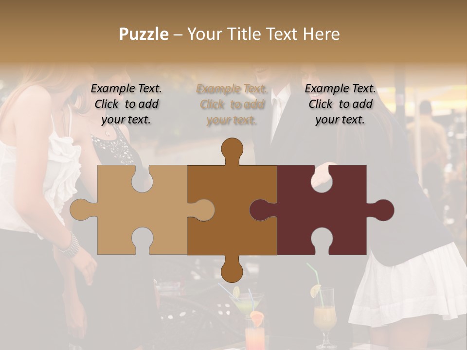 Gathering Friends Outside PowerPoint Template