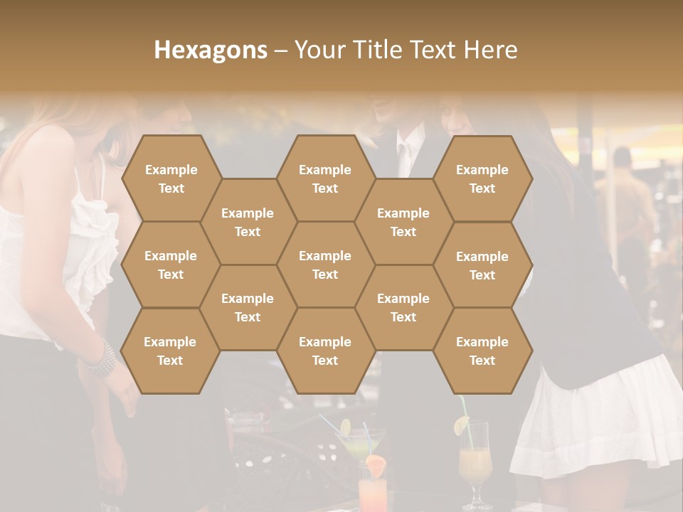 Gathering Friends Outside PowerPoint Template