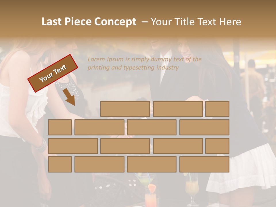 Gathering Friends Outside PowerPoint Template