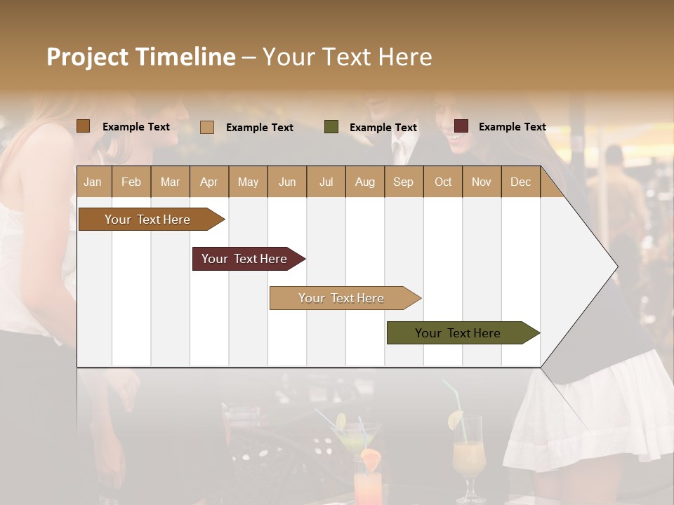 Gathering Friends Outside PowerPoint Template