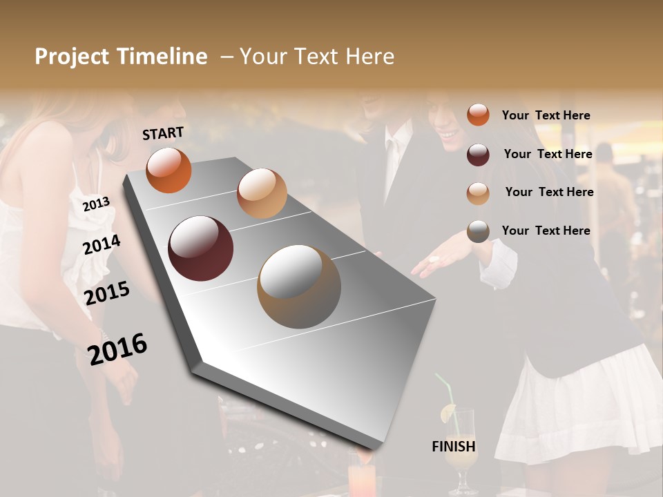 Gathering Friends Outside PowerPoint Template