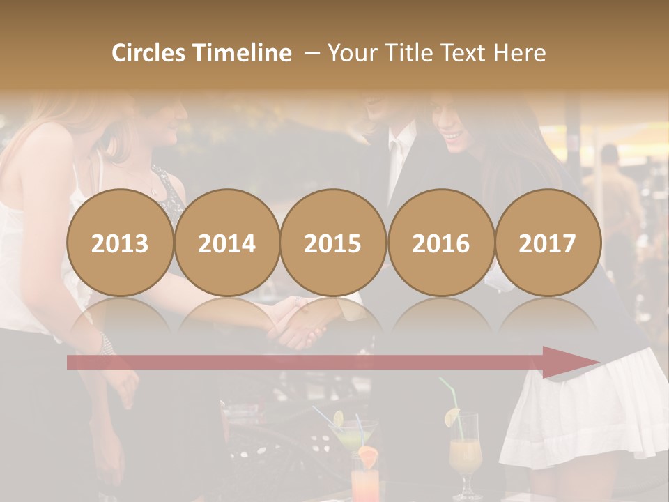 Gathering Friends Outside PowerPoint Template