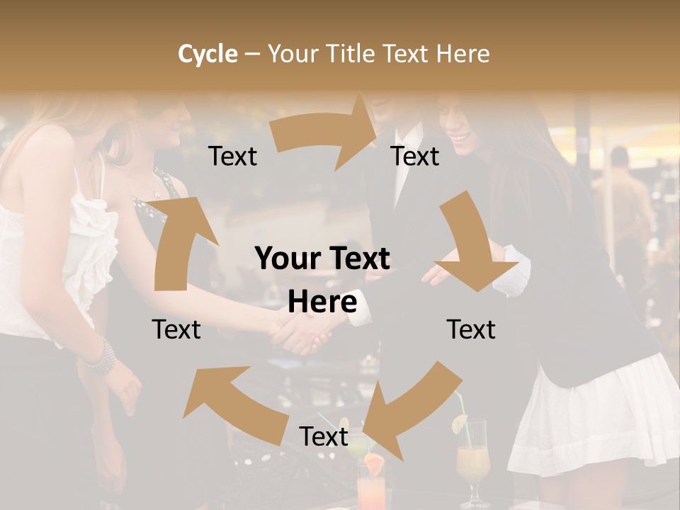 Gathering Friends Outside PowerPoint Template