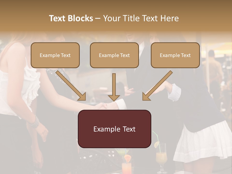 Gathering Friends Outside PowerPoint Template