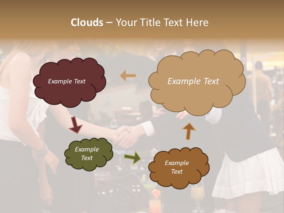 Gathering Friends Outside PowerPoint Template