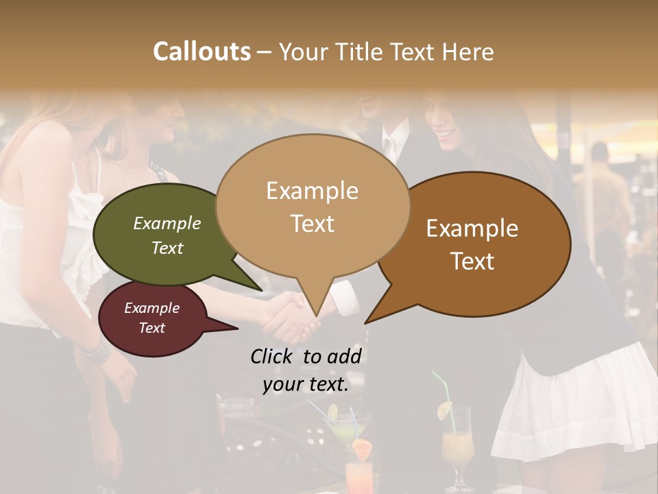 Gathering Friends Outside PowerPoint Template