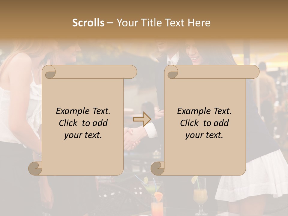 Gathering Friends Outside PowerPoint Template