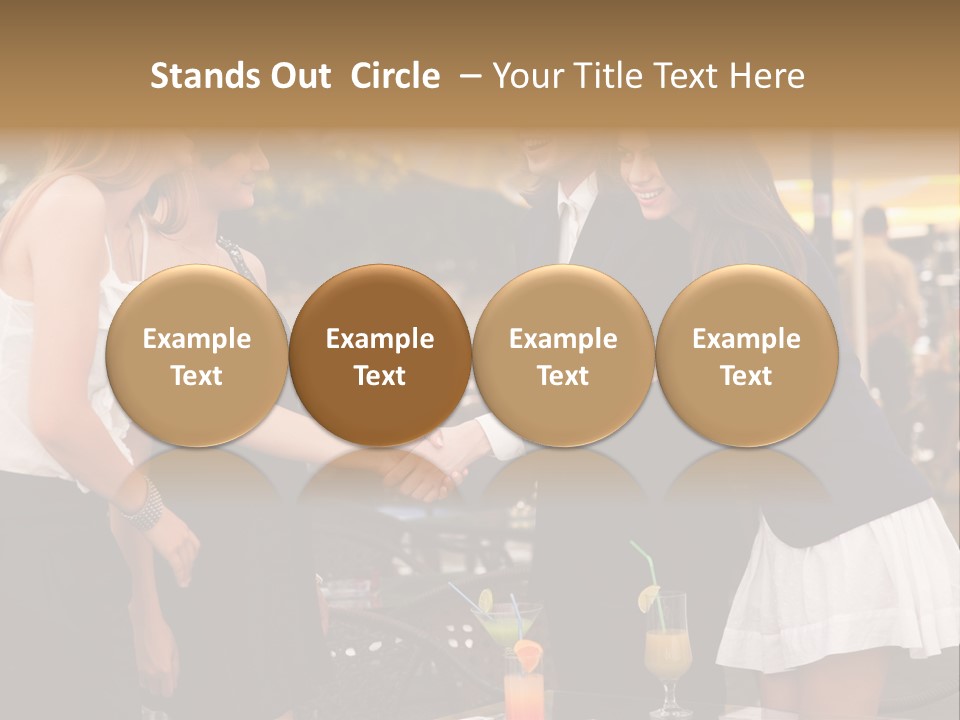 Gathering Friends Outside PowerPoint Template