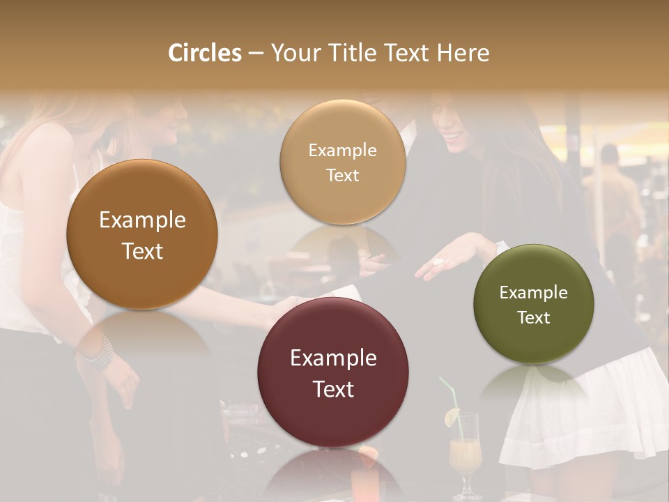 Gathering Friends Outside PowerPoint Template