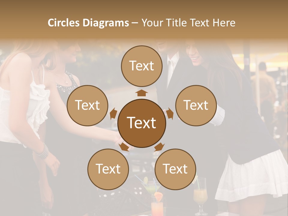 Gathering Friends Outside PowerPoint Template