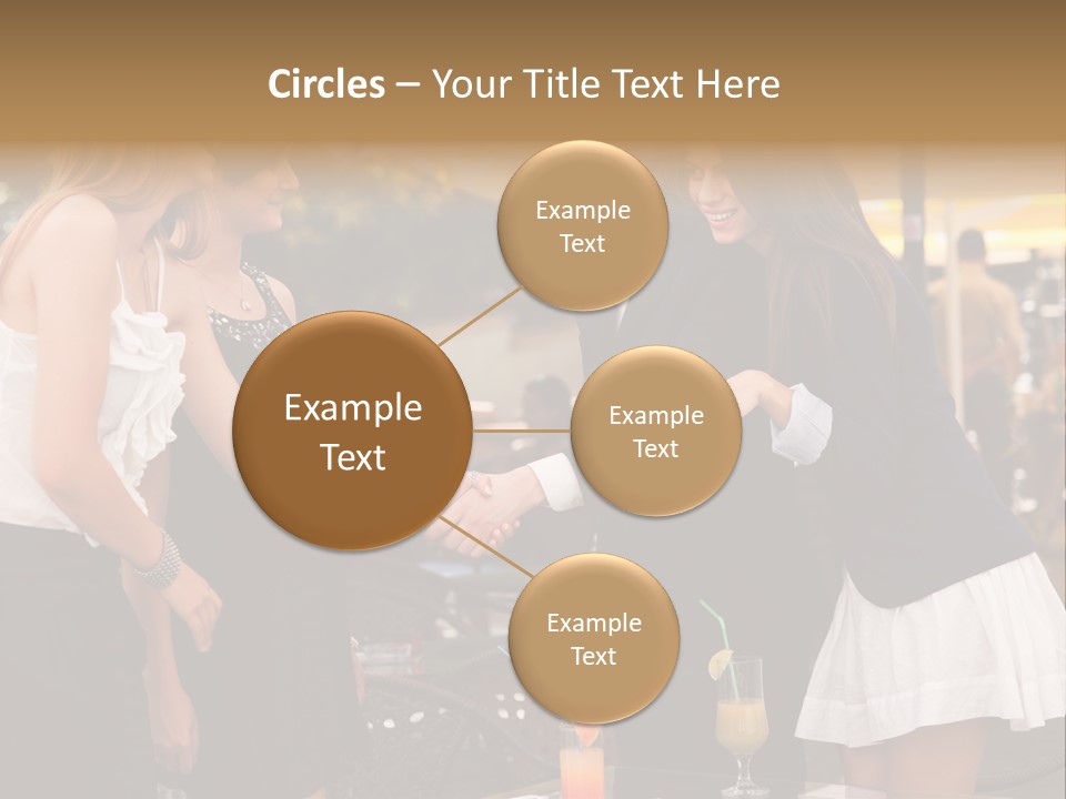 Gathering Friends Outside PowerPoint Template