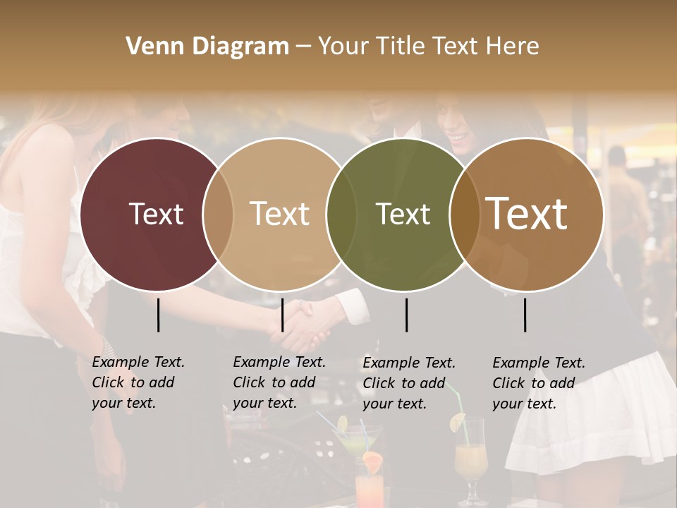 Gathering Friends Outside PowerPoint Template