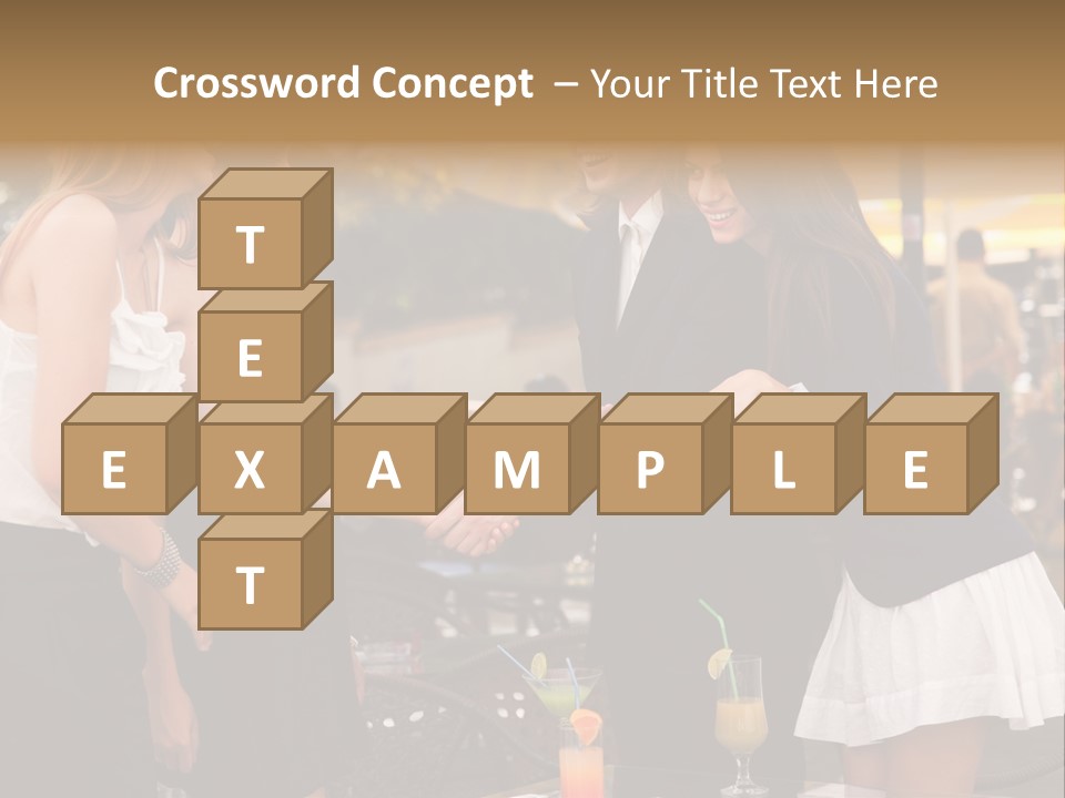 Gathering Friends Outside PowerPoint Template