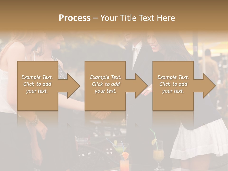 Gathering Friends Outside PowerPoint Template