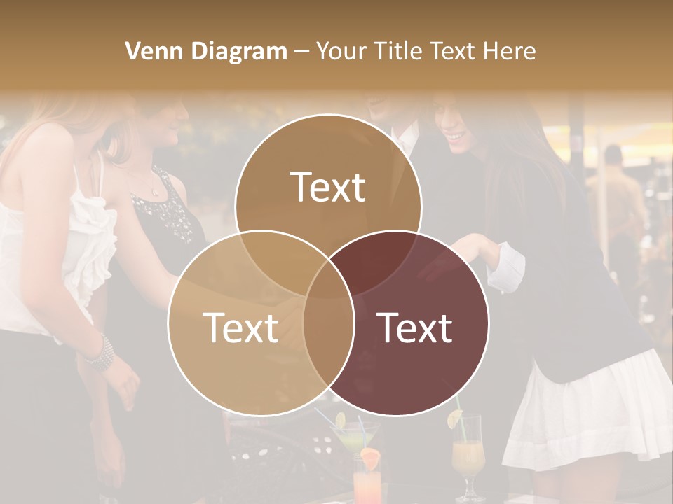 Gathering Friends Outside PowerPoint Template