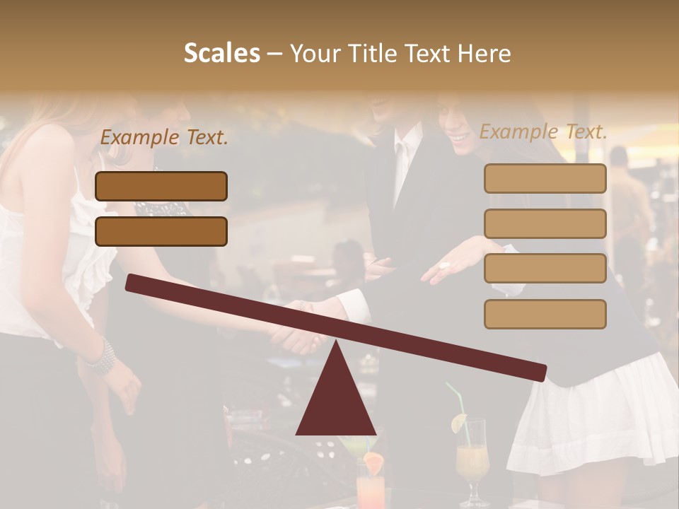 Gathering Friends Outside PowerPoint Template