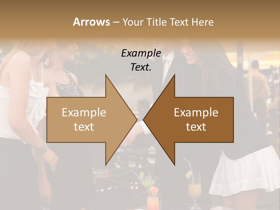 Gathering Friends Outside PowerPoint Template