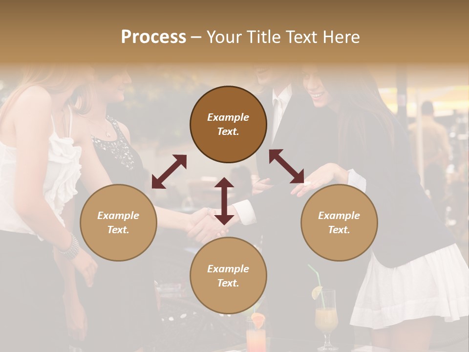 Gathering Friends Outside PowerPoint Template