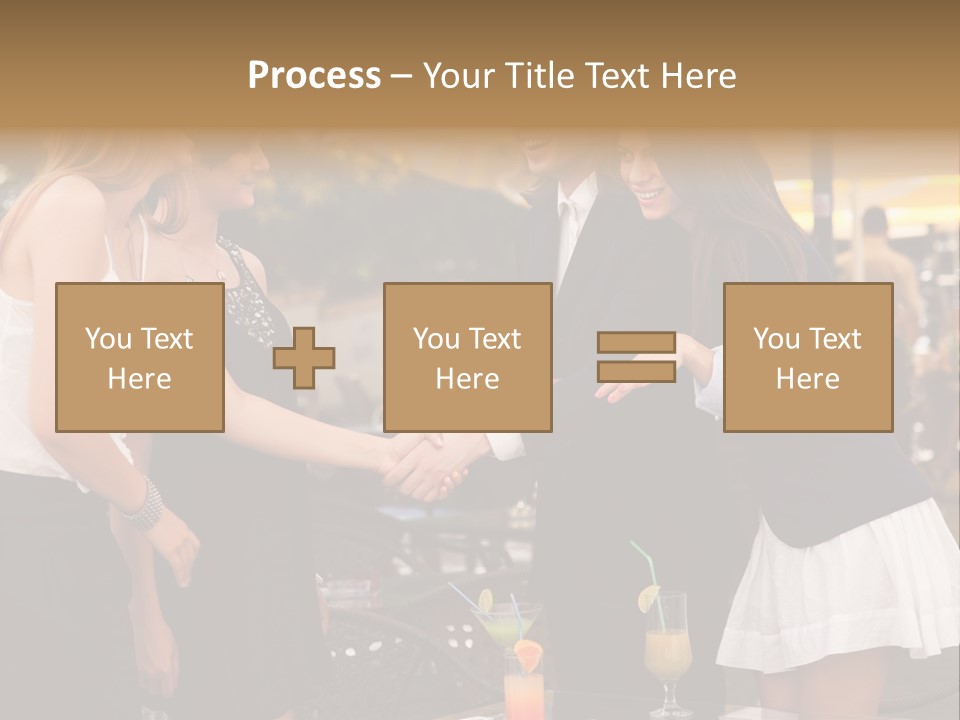 Gathering Friends Outside PowerPoint Template