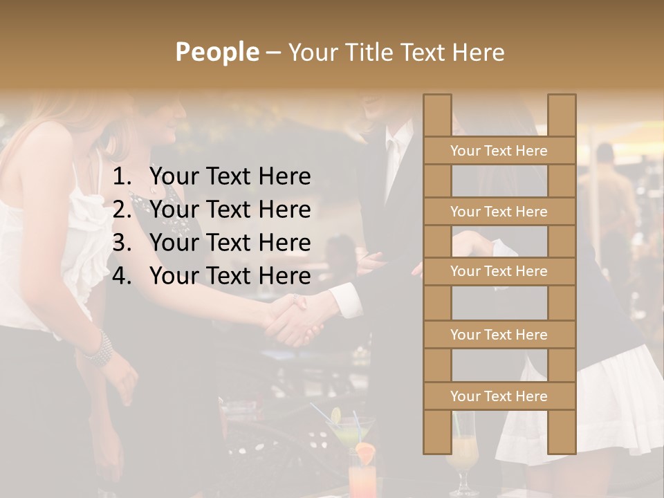 Gathering Friends Outside PowerPoint Template