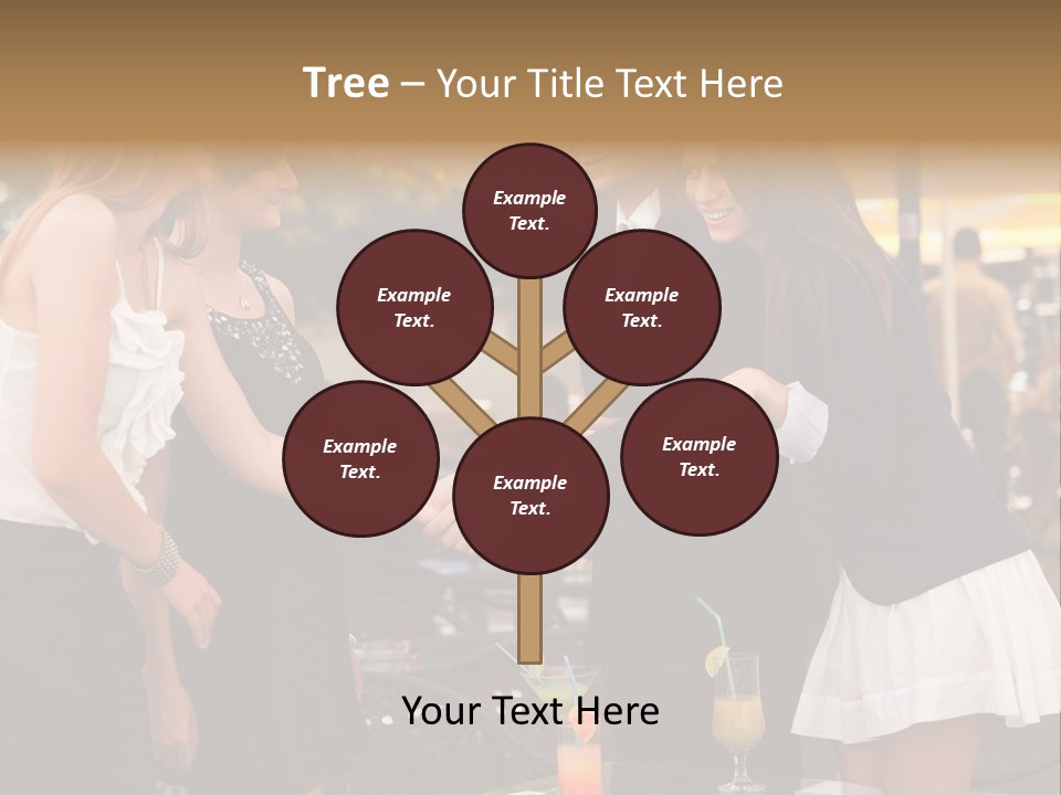 Gathering Friends Outside PowerPoint Template