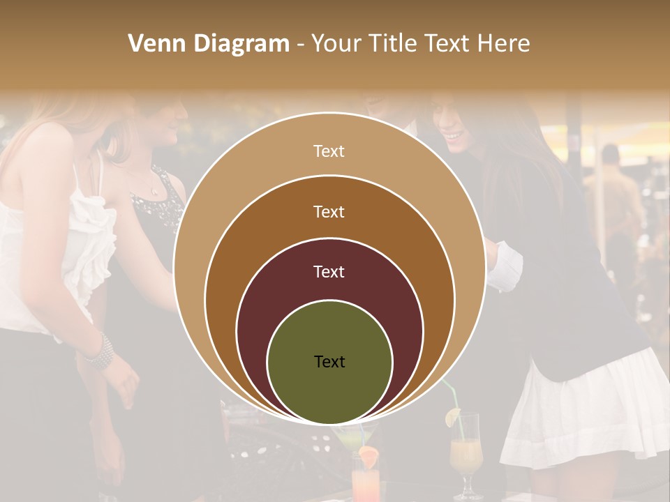 Gathering Friends Outside PowerPoint Template