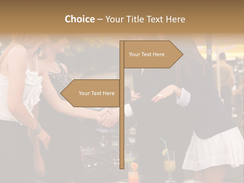 Gathering Friends Outside PowerPoint Template