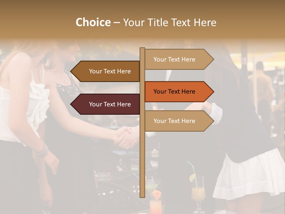 Gathering Friends Outside PowerPoint Template