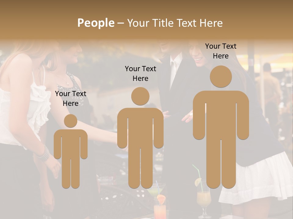 Gathering Friends Outside PowerPoint Template