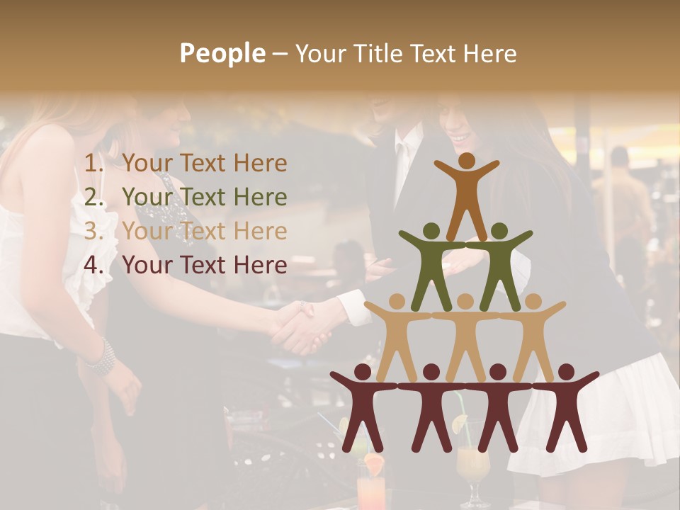 Gathering Friends Outside PowerPoint Template
