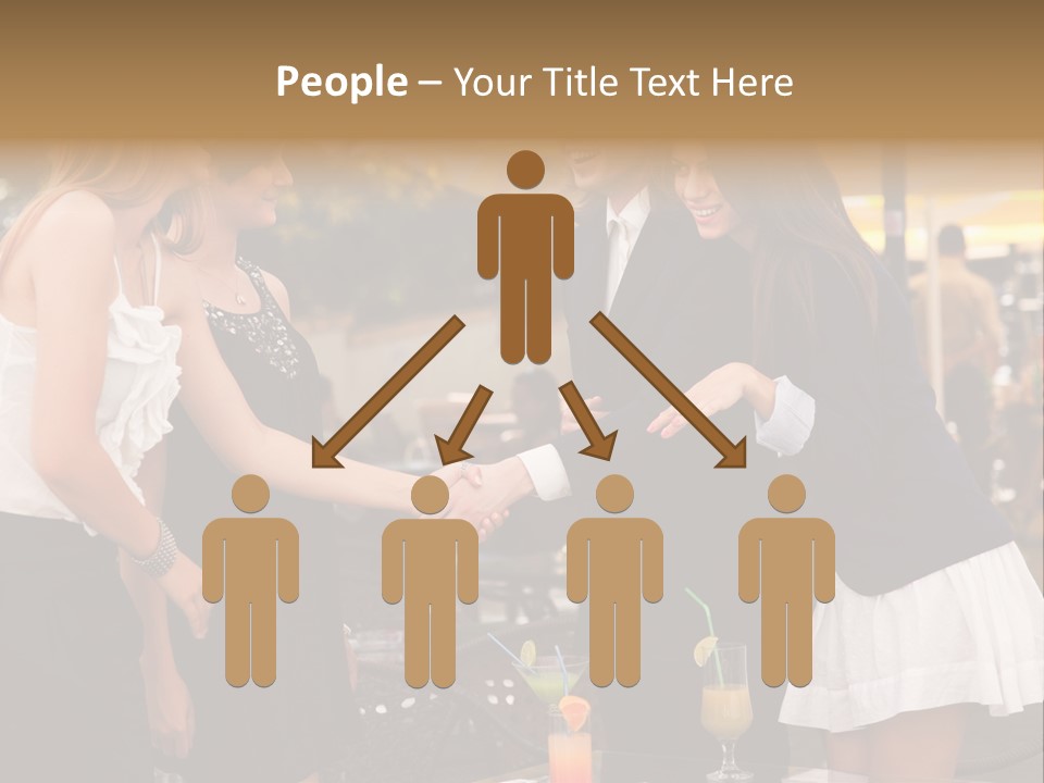Gathering Friends Outside PowerPoint Template