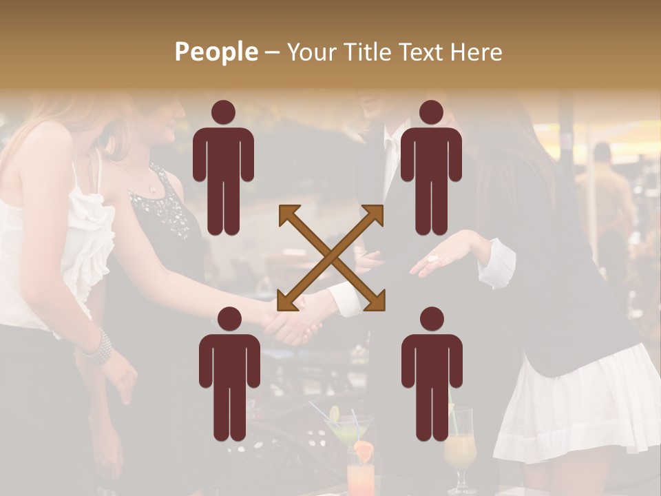 Gathering Friends Outside PowerPoint Template
